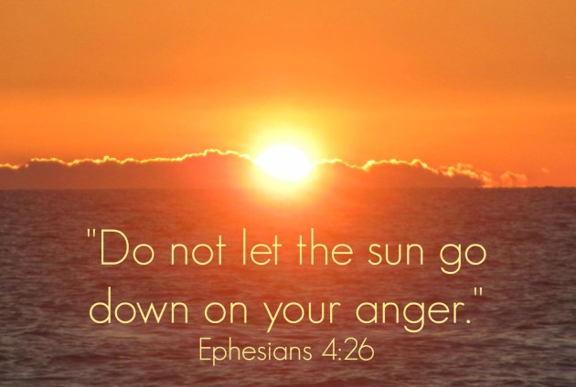 Image result for don't let the sun set on your anger
